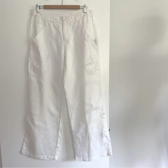 Witchery 100% pure linen white pants Size 12 - Picture 2 of 6